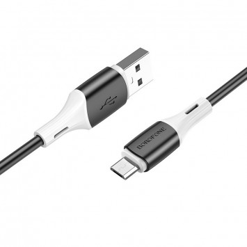 Дата кабель Borofone BX79 USB to MicroUSB (1m), Чорний - MicroUSB кабелі - зображення 1 