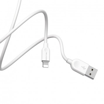 Дата кабель Borofone BX14 USB to Lightning (1m), Білий - Lightning - зображення 2 
