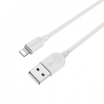 Дата кабель Borofone BX14 USB to Lightning (1m), Білий - Lightning - зображення 3 