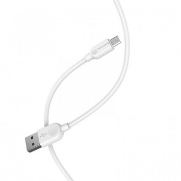 Дата кабель Borofone BX14 USB to MicroUSB (1m), Білий - MicroUSB кабелі - зображення 3 