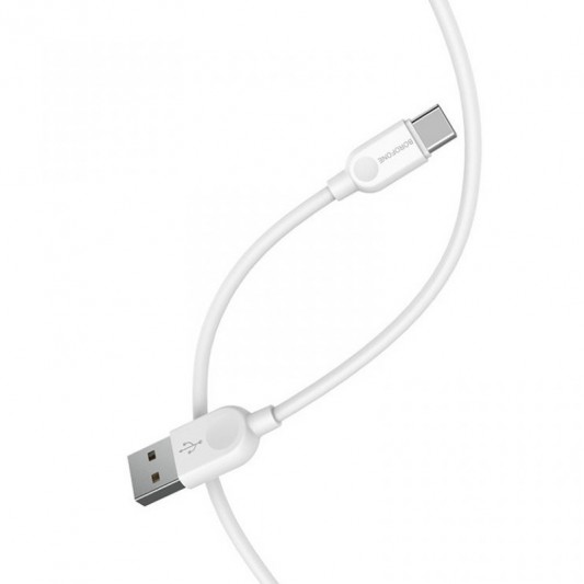 Дата кабель Borofone BX14 USB to Type-C (1m), Білий - зображення 2 