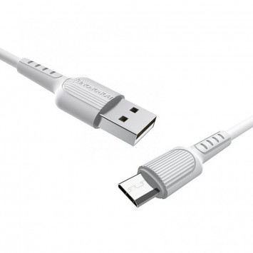 Дата кабель Borofone BX16 USB to MicroUSB (1m), Белый - MicroUSB кабели - изображение 2