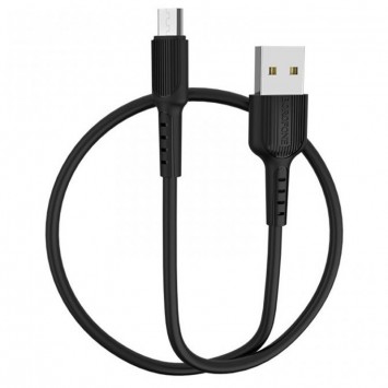 Дата кабель Borofone BX16 USB to MicroUSB (1m), Чорний - MicroUSB кабелі - зображення 2 