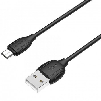 Дата кабель Borofone BX19 USB to MicroUSB (1m), Чорний - MicroUSB кабелі - зображення 2 