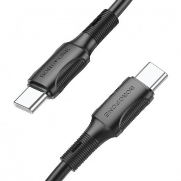Дата кабель Borofone BX80 Type-C to Type-C 60W (1m), Чорний - Type-C кабелі - зображення 2 