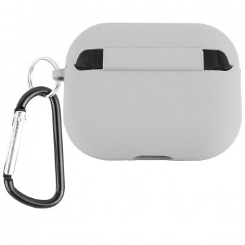 Силіконовий футляр з мікрофіброю для навушників Airpods Pro, Сірий / Stone - Apple AirPods - зображення 1 
