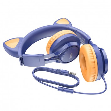 Наушники с ушками Hoco W36 Cat ear, Midnight Blue - Проводные наушники - изображение 2