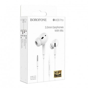 Навушники Borofone BM30 Pro 3.5mm, Білий - Провідні навушники - зображення 1 