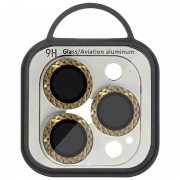 Защитное стекло Metal Shine на камеру (в упак.) для Apple iPhone 12 Pro Max, Золотой / Gold