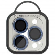 Защитное стекло Metal Shine на камеру (в упак.) для Apple iPhone 12 Pro Max, Синий / Blue