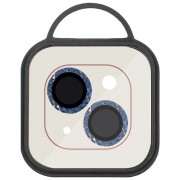Защитное стекло Metal Shine на камеру (в упак.) для Apple iPhone 13 mini / 13, Синий / Blue