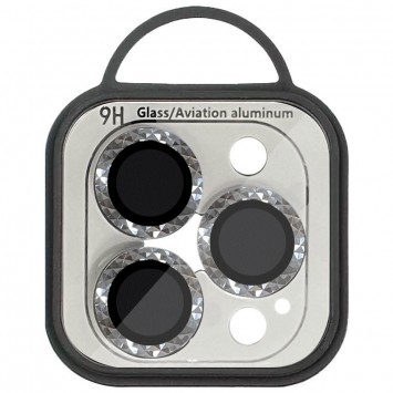 Защитное стекло на камеру для iPhone 13 Pro / 13 Pro Max - Metal Shine, Серебряный / Silver - Защитные стекла для iPhone 13 Pro Max - изображение 1