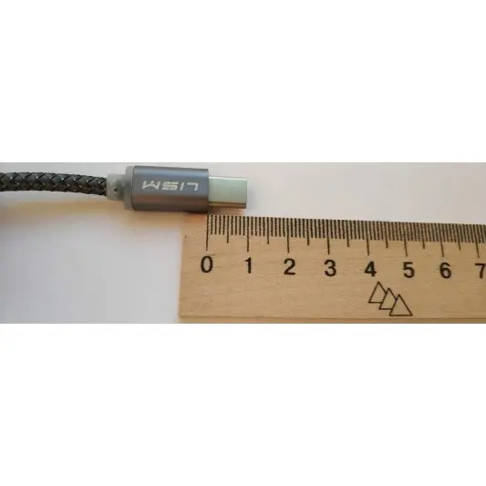 Type C USB-кабель з довгим з'єднувачем, блакитний - зображення 1 