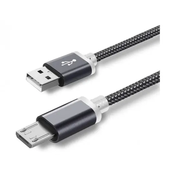 Усиленный Micro USB кабель с долгим соединителем