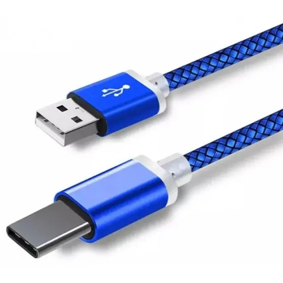 Type C USB-кабель з довгим з'єднувачем 2 м, синій