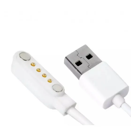 Магнитный USB кабель для смарт-часов No.1 D6 50 см. Белый