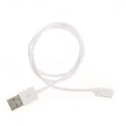 Магнитный USB кабель для смарт-часов 2 pin, 4 мм, Белый