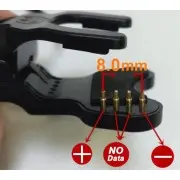 Кабель зарядки для умных часов 4 коннектора 8 mm (универсальный), черного цвета