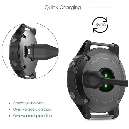 Кабель зарядки USB для часов Garmin s935, 945 245 Fenix 5S, 5, 5X Plus, 6, 6S, 6X Pro