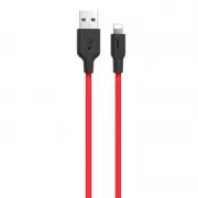 Кабель зарядки для iPhone - Hoco X21 Silicone Lightning Cable (1m) (Black / Red)