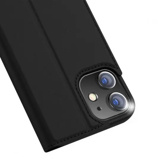Чехол-книжка для Apple iPhone 12 mini (5.4"") - Dux Ducis с карманом для визиток (Черный) - изображение 3