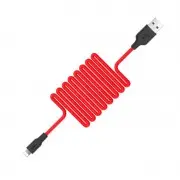 Кабель зарядки для iPhone - Hoco X21 Silicone Lightning Cable (1m) (Black / Red)