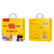 Кабель зарядки для iPhone - Hoco X21 Silicone Lightning Cable (1m) (Black / Red)