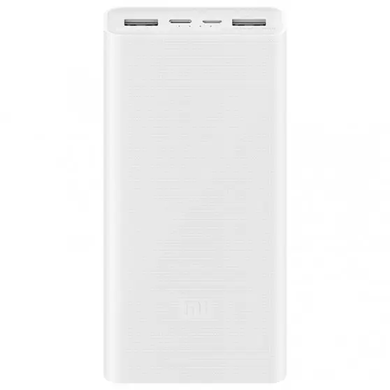 Портативное зарядное устройство для Xiaomi Mi Power Bank 3 20000mAh (2USB+Type-C) (PLM18ZM/VXN4258CN), Белый