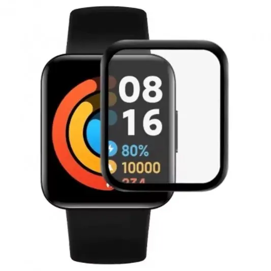 Защитная пленка 3D (full glue) (тех.пак) для Xiaomi Poco Watch, Черный
