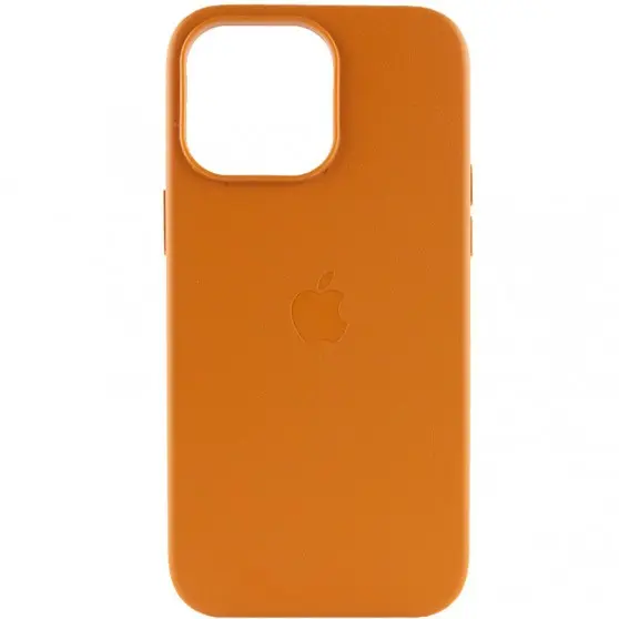 Кожаный чехол Leather Case (AAA) with MagSafe для Apple iPhone 14 Pro Max (6.7"), Golden Brown