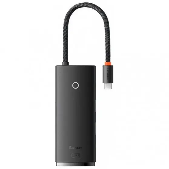 Перехідник HUB Baseus Lite Series 6in1 (Type-C to HDMI + 2xUSB 3.0 + PD+SD/TF) (WKQX05), Black