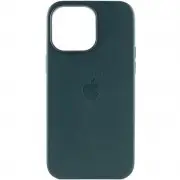 Кожаный чехол Leather Case (AAA) with MagSafe для Apple iPhone 14 Pro (6.1"), Forest Green