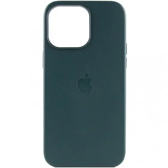 Кожаный чехол Leather Case (AAA) with MagSafe для Apple iPhone 14 Pro (6.1"), Forest Green