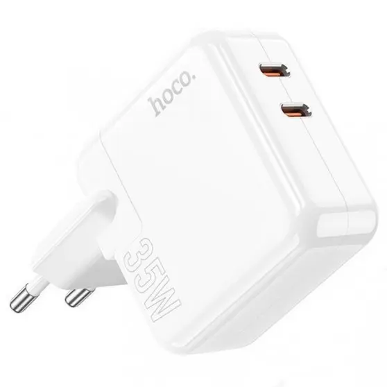 Зарядное устройство Hoco C110A Lucky PD35W (2 Type-C), White
