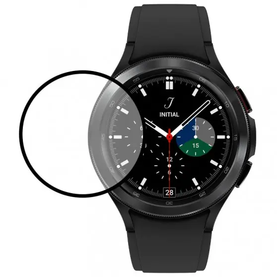 Полімерна плівка 3D (full glue) (тех.пак) для Samsung Galaxy Watch 4 40mm, Чорний