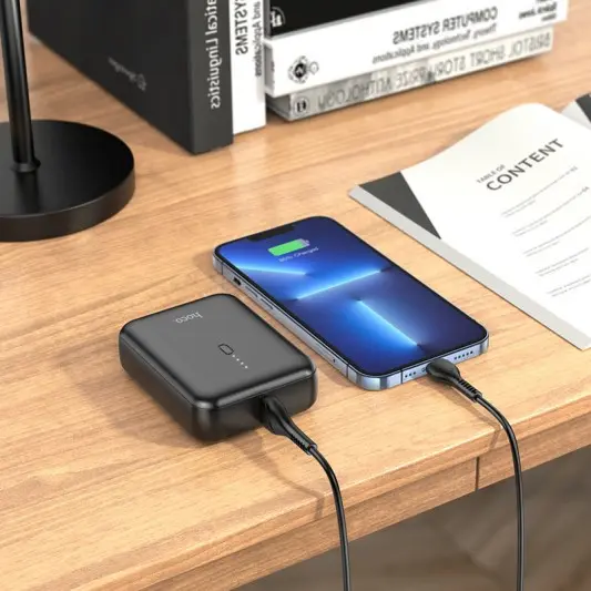 Портативний зарядний пристрій Power Bank Hoco J96 Strider 5000 mAh, Black - зображення 3 
