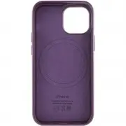 Кожаный чехол Leather Case (AAA) with MagSafe для Apple iPhone 13 Pro Max (6.7"), Dark Cherry