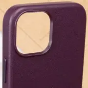Кожаный чехол Leather Case (AAA) with MagSafe для Apple iPhone 13 Pro Max (6.7"), Dark Cherry