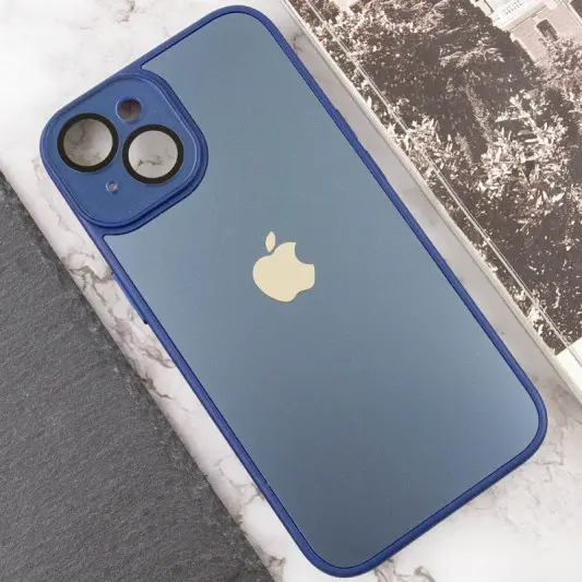 Чохол TPU+Glass Sapphire Midnight для Apple iPhone 14 Plus (6.7"), Синій / Deep navy - зображення 4 