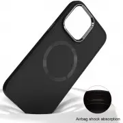 TPU чохол Bonbon Metal Style with MagSafe для Apple iPhone 14 Plus (6.7"), Чорний / Black
