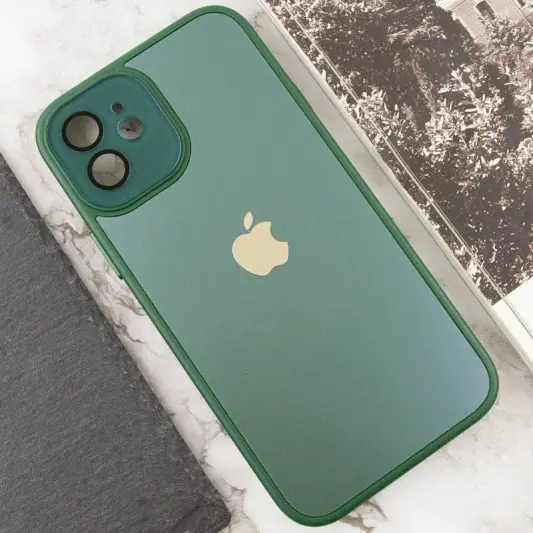 Чехол TPU+Glass Sapphire Midnight для Apple iPhone 11 (6.1"), Зеленый / Forest green - изображение 4