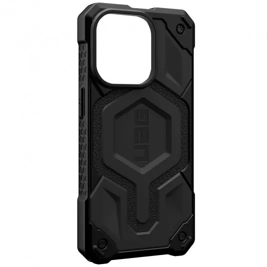 Ударопрочный чехол UAG Monarch Pro with MagSafe Leather для Apple iPhone 15 Pro (6.1"), Черный - изображение 5