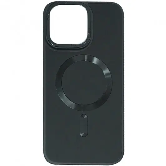 Шкіряний чохол Bonbon Leather Metal Style with MagSafe Apple iPhone 12 Pro / 12 (6.1"), Чорний / Black