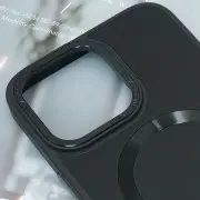 Шкіряний чохол Bonbon Leather Metal Style with MagSafe Apple iPhone 12 Pro / 12 (6.1"), Чорний / Black