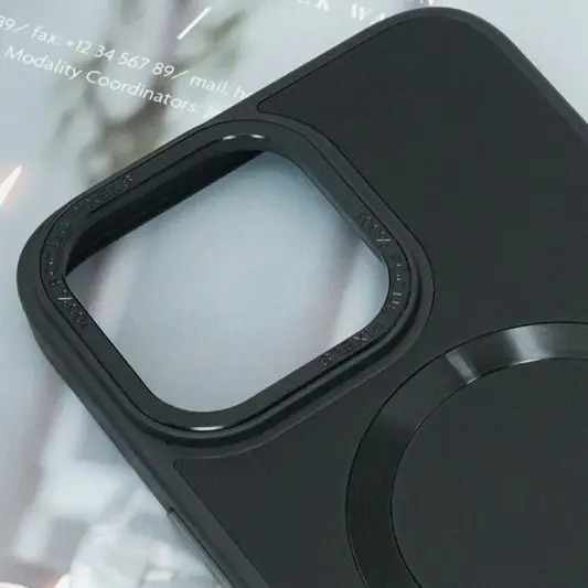 Шкіряний чохол Bonbon Leather Metal Style with MagSafe Apple iPhone 12 Pro / 12 (6.1"), Чорний / Black - зображення 1 