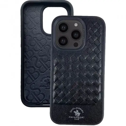 Кожаный чехол Polo Santa Barbara для Apple iPhone 15 Pro Max (6.7"), Black - изображение 1