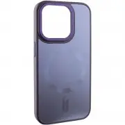 Чохол TPU+Glass Sapphire Midnight Open Camera with MagSafe для Apple iPhone 15 Pro (6.1"), Фіолетовий / Deep Purple