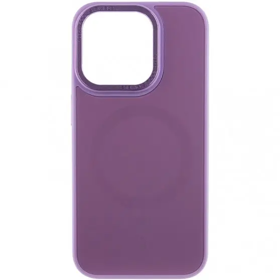 Чехол TPU+Glass Sapphire Midnight Open Camera with MagSafe для Apple iPhone 15 Pro Max (6.7"), Сиреневый / Lilac
