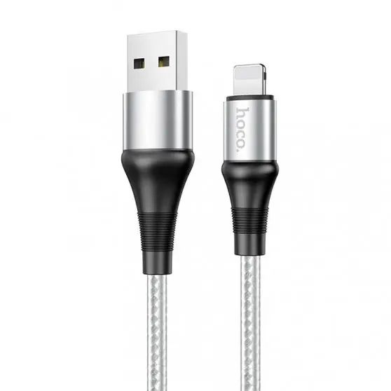 Кабель зарядки Apple Hoco X50 ""Excellent"" USB to Lightning (1m) Серый