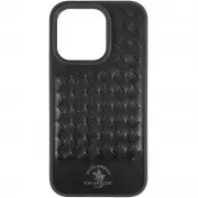 Шкіряний чохол для iPhone 14 Pro - Polo Santa Barbara, Black